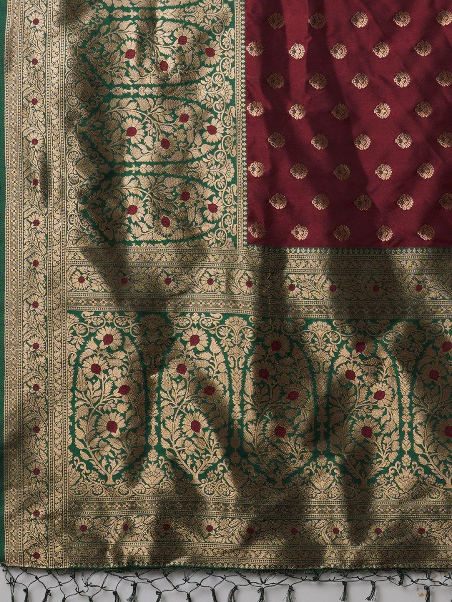 Anouk Woven Design Zari Banarasi Saree | Swadesiicart