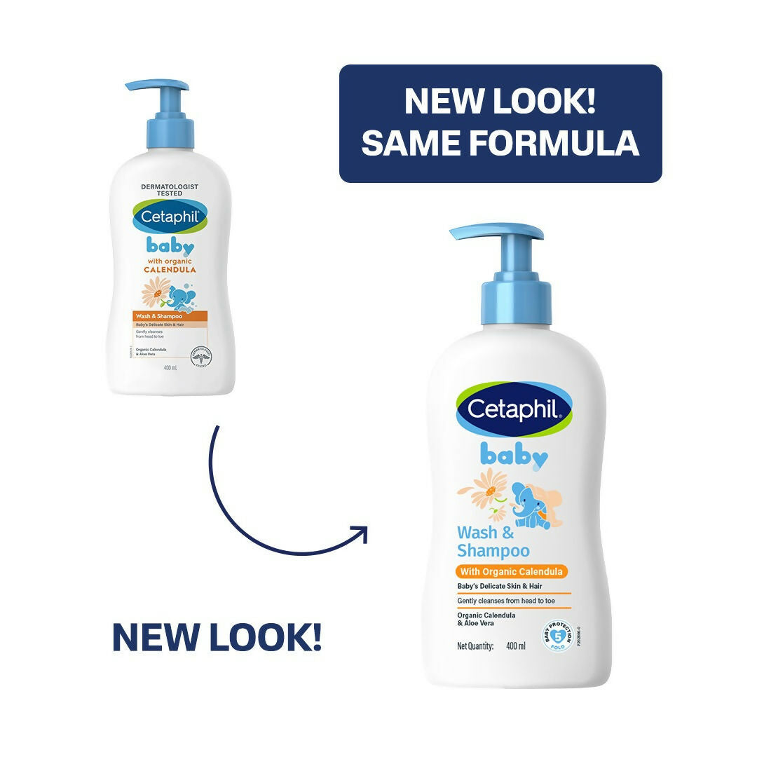 Cetaphil Baby Wash & Shampoo with Organic Calendula - Swadesiicart