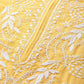 ADA Women Yellow & White Chikankari Embroidered Straight Sustainable Handloom Kurta | Swadesiicart