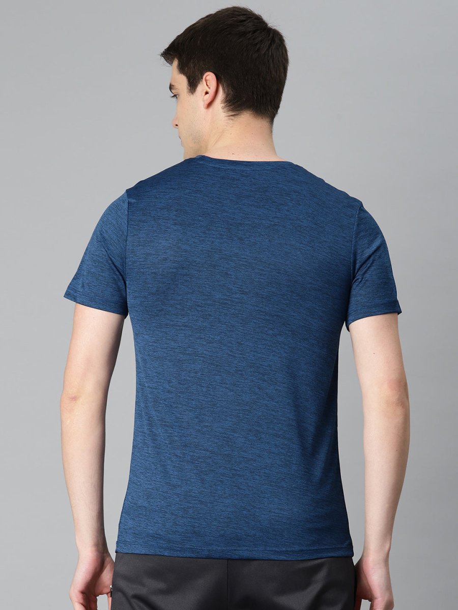 Alcis Men Typography Printed Anti Static Slim Fit Sports T-shirt | Swadesiicart