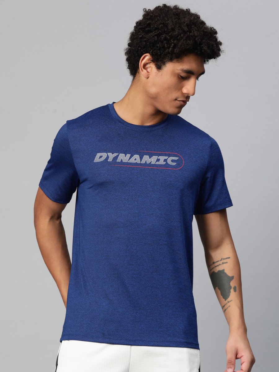Alcis Typography Printed Anti Static Slim Fit T-shirt | Swadesiicart