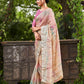 Tikhi Imli Peach Tie and Dye Gotta Patti Organza Saree | Swadesiicart