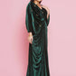 Women Republic Green Velvet Hand Embellished Gown | Swadesiicart