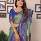 Aastha Fashion Green Tissue Silk Weaving Saree
