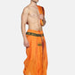 Sethukrishna Men Orange Readymade Dhotis | Swadesiicart