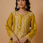 HOUSE OF KARI Floral Embroidered Silk Chikankari Kurta | Swadesiicart