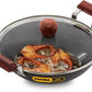 Hawkins Futura Hard Anodised Fish Fry Kadhai 26 cm Diameter 2.5 L with Lid (AFFK25G) - Swadesiicart
