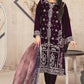 Anaita Purple Velvet Suit with Embroidery Sequence Work - Swadesiicart