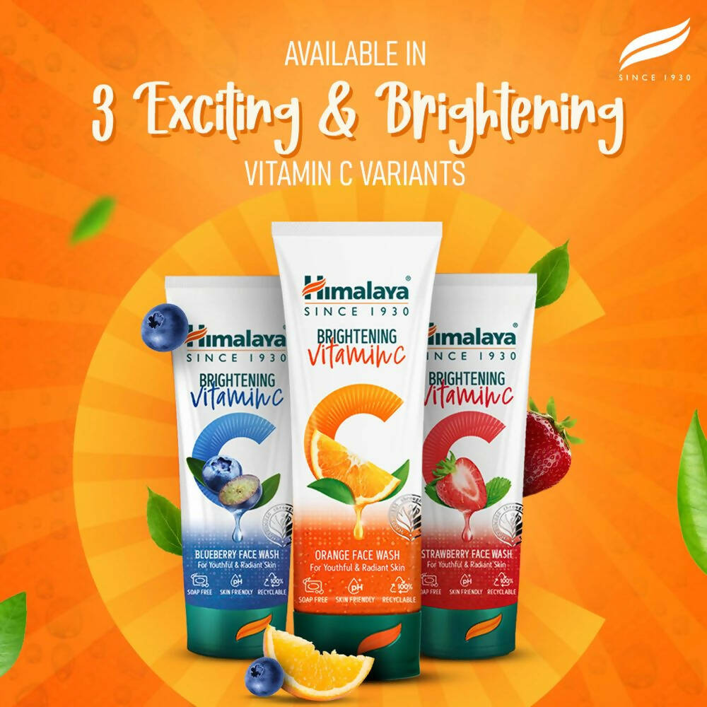Himalaya Herbals Brightening Vitamin C Orange Face Wash - Swadesiicart