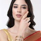NVR Women Set of 2 Gold-Polished Kundan Studded Bangles - Swadesiicart