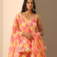 Pomcha Jaipur Yellow Gul Rangrez Sharara Set | Swadesiicart