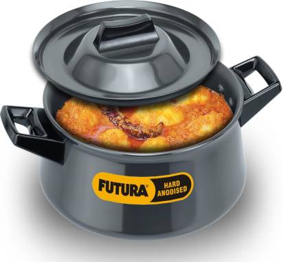 Hawkins Futura Handi Sauce Pan 21 cm Diameter with Lid 3 L (AH3S) - Swadesiicart