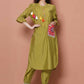 Women Republic Green Art Silk Embroidered Kurta with Afghani Salwar | Swadesiicart