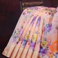 Vibrant Combination of Baby Peach and Orange with Floral Design Semi Chanderi Saree By Gayathri Reddy Designer Studio | Swadesiicart