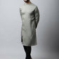 Even Apparels Grey Color Pure Cotton Sherwani Men's Kurta With Asymetrical Cut (SLD1181) | Swadesiicart