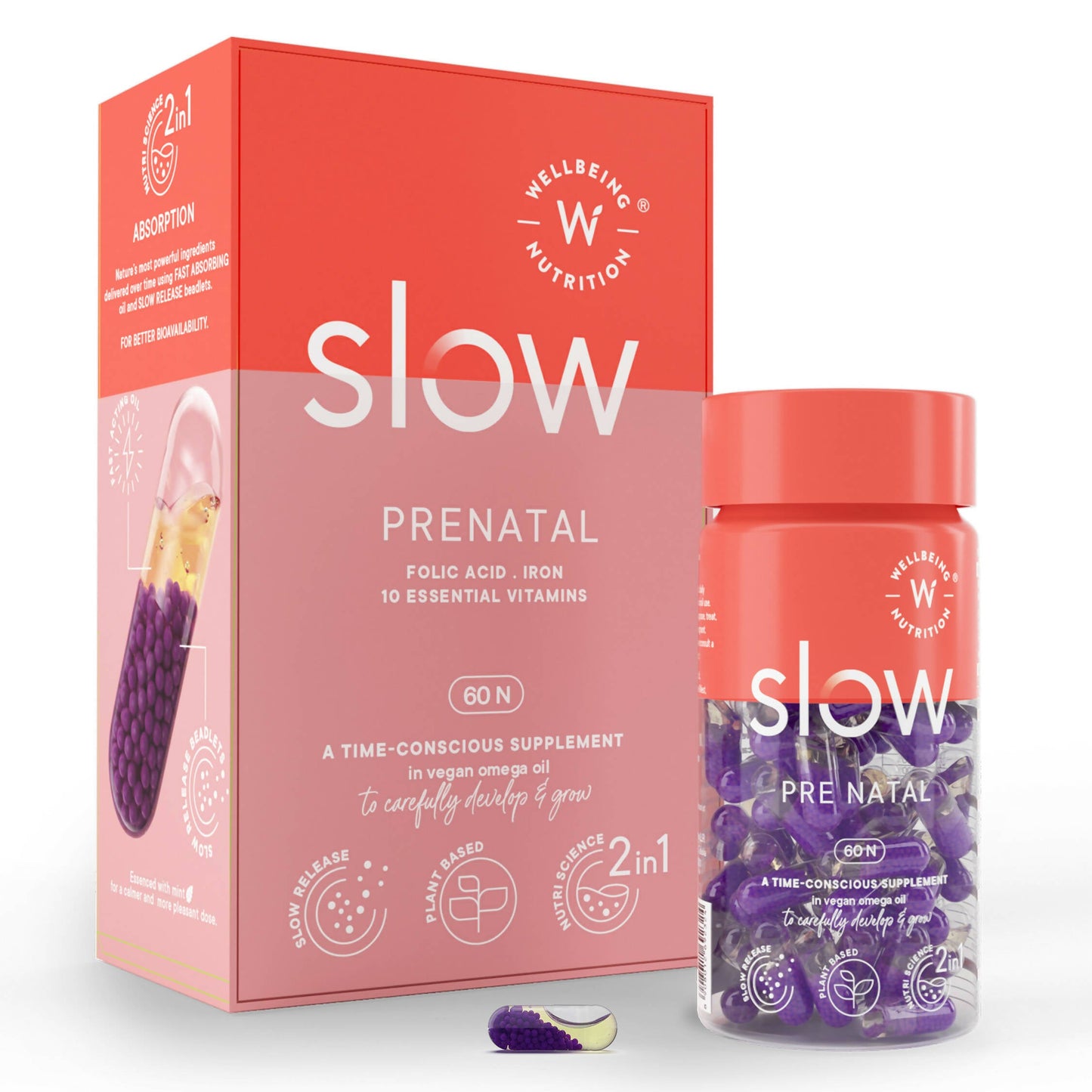 Wellbeing Nutrition Slow | Prenatal Capsules - Nutritionalab Private Limited