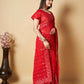 Vamsee Red Georgette Designer Saree - Swadesiicart