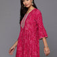 Ahalyaa Women's Traditional wear Tunic - Red | Swadesiicart