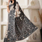 Shree Shyam Fashion Linen Cotton Black & Cream Saree