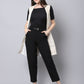 Even Apparels White Polywool Open Front Corduroy Women's Long Coat | Swadesiicart