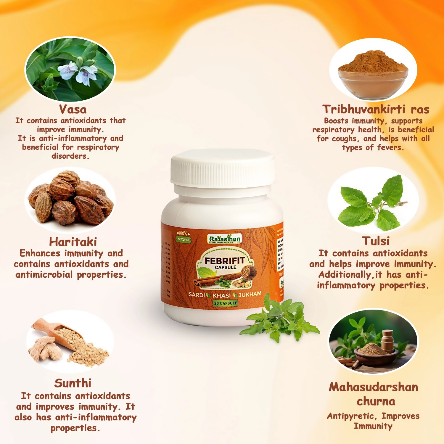 Rajasthan Herbals Febrifit Capsules | Swadesiicart