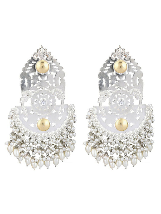 Joban Fashion Women Ghungroo Style Silver Tone Earrings | Swadesiicart