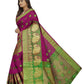 Vamika Banarasi Cotton Silk Pink Weaving Saree | Swadesiicart