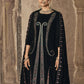 Jyoti Fashion Women's Black Velvet Floral Resham Thread with Jari work Kurta with Trouser & Dupatta | Swadesiicart