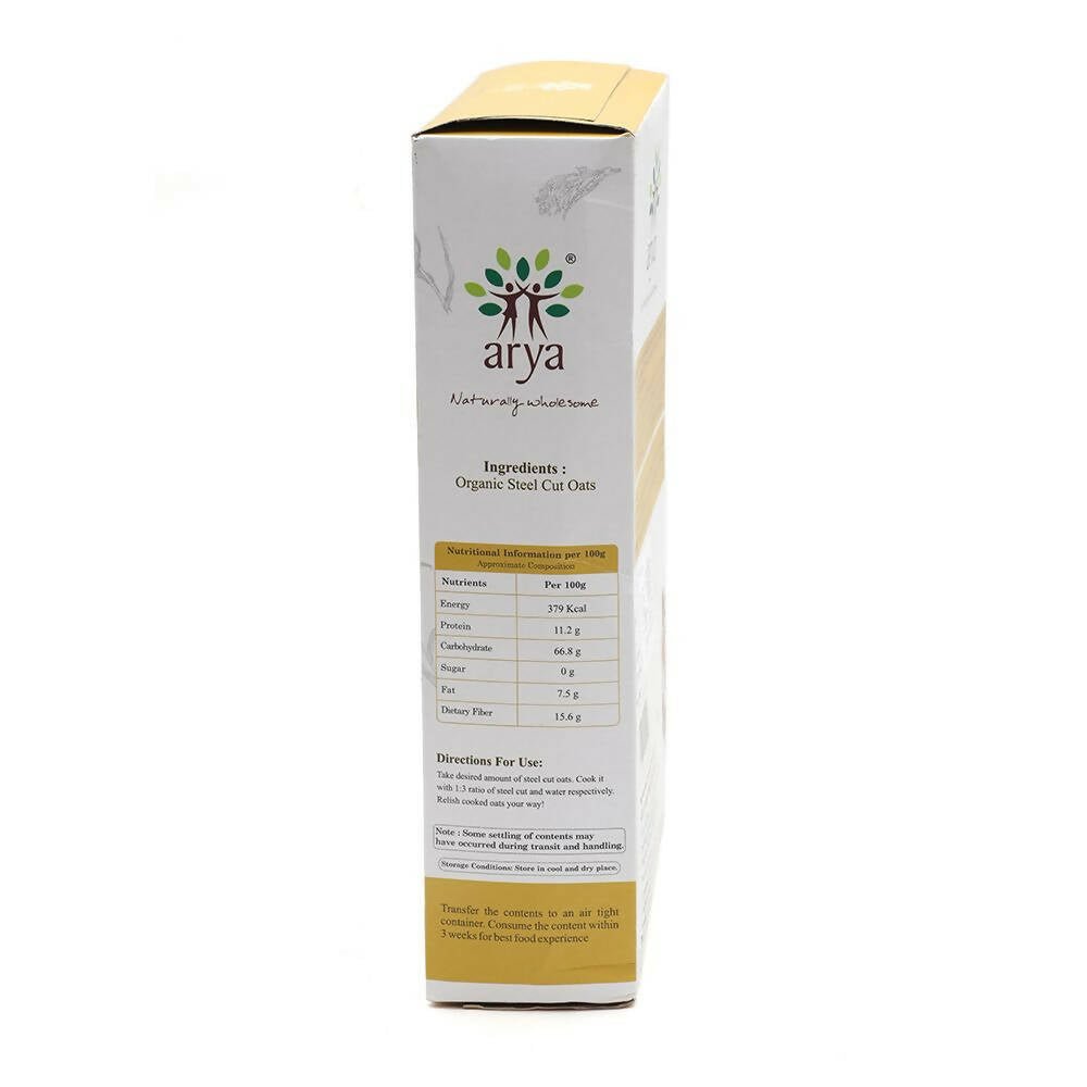 Arya Farm Organic Steel Cut Oats - Swadesiicart