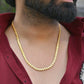 VOJ Gold-Polished Designer Leaf Shaped Chain For Men | Swadesiicart