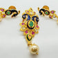 Multicolor AD Peacock Pendant Set | Swadesiicart
