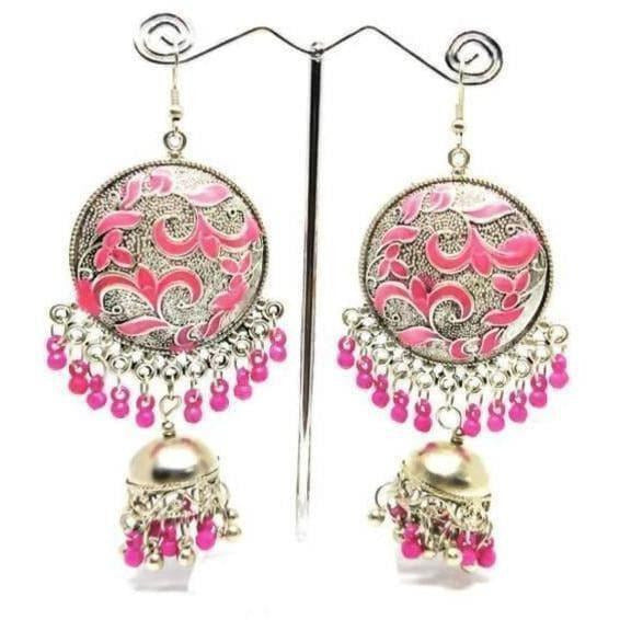 MS Fashion India Muskan Fancy Silver Tone Fashion Earrings | Swadesiicart
