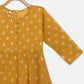 Ahalyaa Mustard Georgette Flared Kids Kurta Palazzo Set For Girls | Swadesiicart