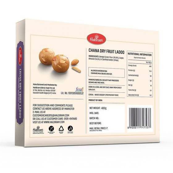 Haldiram's Chana Dry Fruit Laddoo | Swadesiicart