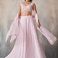 Vegaa Fashion Light Pinkgeorgette Western Plazzo Style Lehenga - Swadesiicart