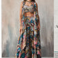 Vegaa Fashion Blue Chinon Western Plazzo Style Lehenga - Swadesiicart