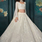 Vegaa Fashion Off White Georgette Embroidered Wedding Lehenga - Swadesiicart