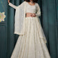 Vegaa Fashion Off White Georgette Embroidered Wedding Lehenga - Swadesiicart
