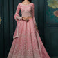 Vegaa Fashion Pink Georgette Embroidered Wedding Lehenga - Swadesiicart