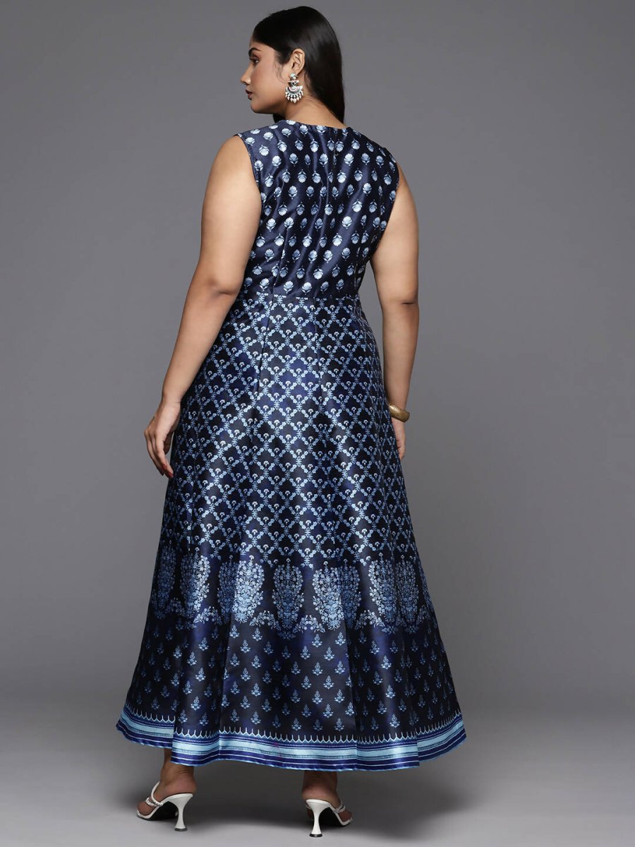 Ahalyaa Women's Traditional wear Ethnic Dress - Blue | Swadesiicart