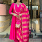 The52 Rani Women's Gorgeous Embroidered Work Chanderi Fabric Flared Kurta Pant and Dupatta Set - Swadesiicart