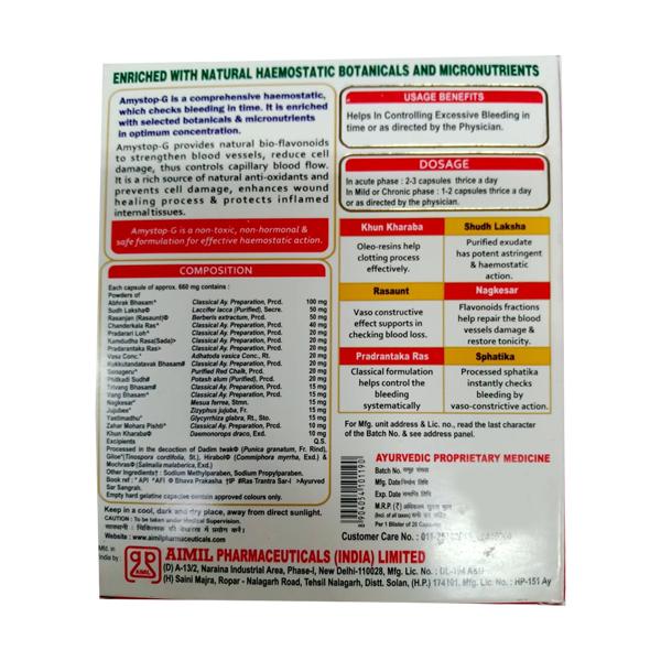 Aimil Ayurvedic Amystop-G Capsules