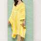 Ahalyaa Women's Traditional Wear kaftan Kurta - Yellow | Swadesiicart