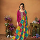 Anaita Wine Embroidered Soft Organza Salwar Suit