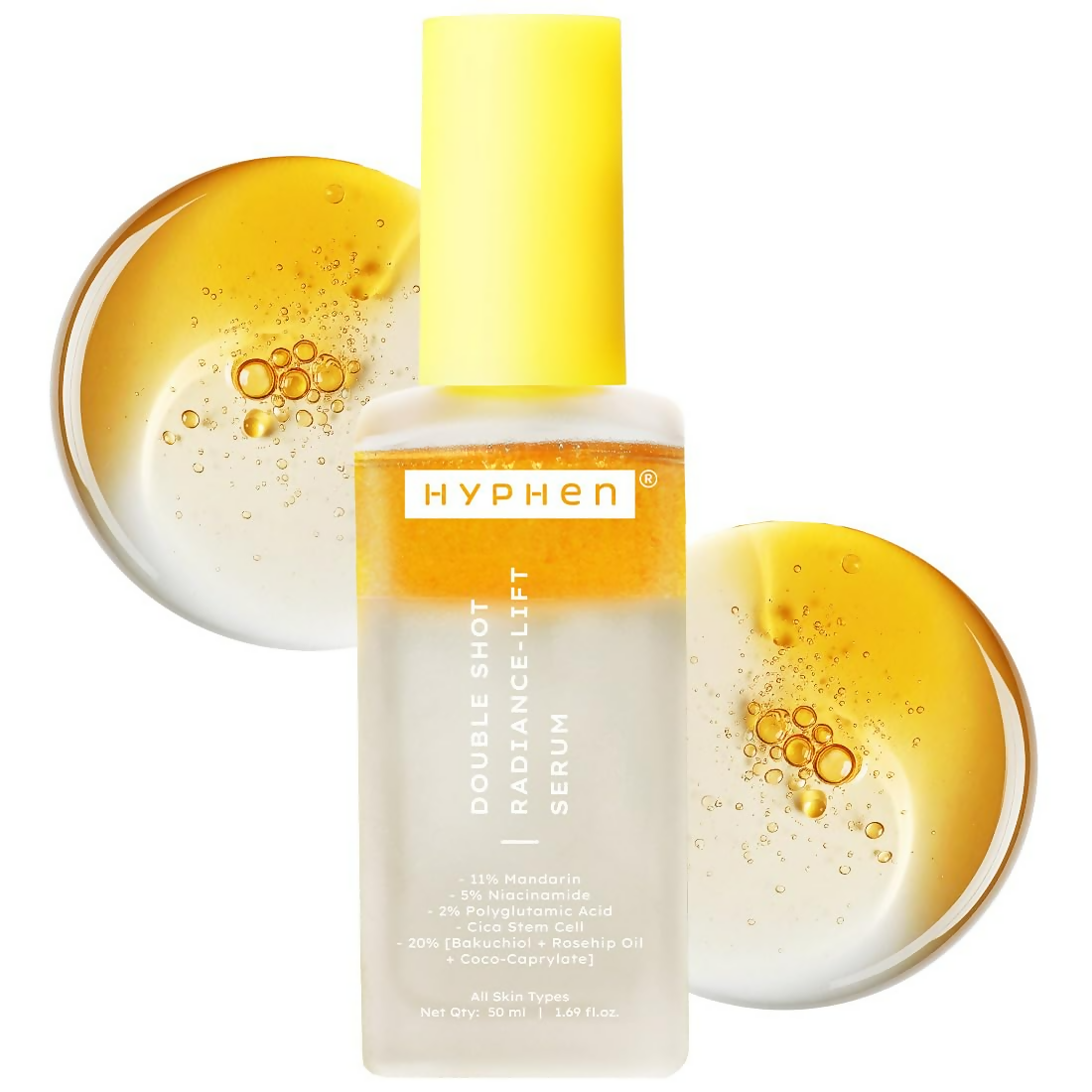 Hyphen Double Shot Face Serum with 18% Brightening & 20% Collagen | Swadesiicart
