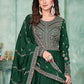 Vegaa Fashion Green Art Silk Embroidered Anarkali Suit - Swadesiicart