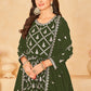 Vegaa Fashion Designer Mahendi Faux Georgette Embroidery Anarkali Suit - Swadesiicart