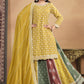 Vegaa Fashion Yellow Chinon Silk Embroidered Lehenga Style Suit - Swadesiicart