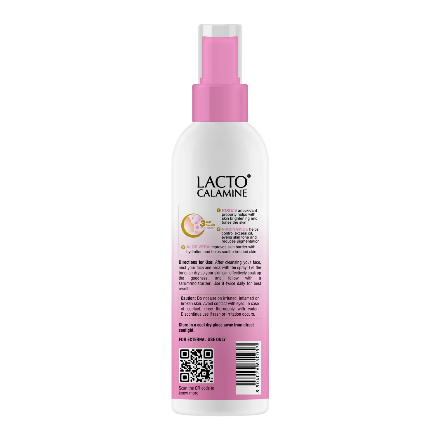 Lacto Calamine Rose Water Toner - Swadesiicart