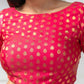 Amodini Designer Studio Women's Banarsi Brocade Pink Blouse